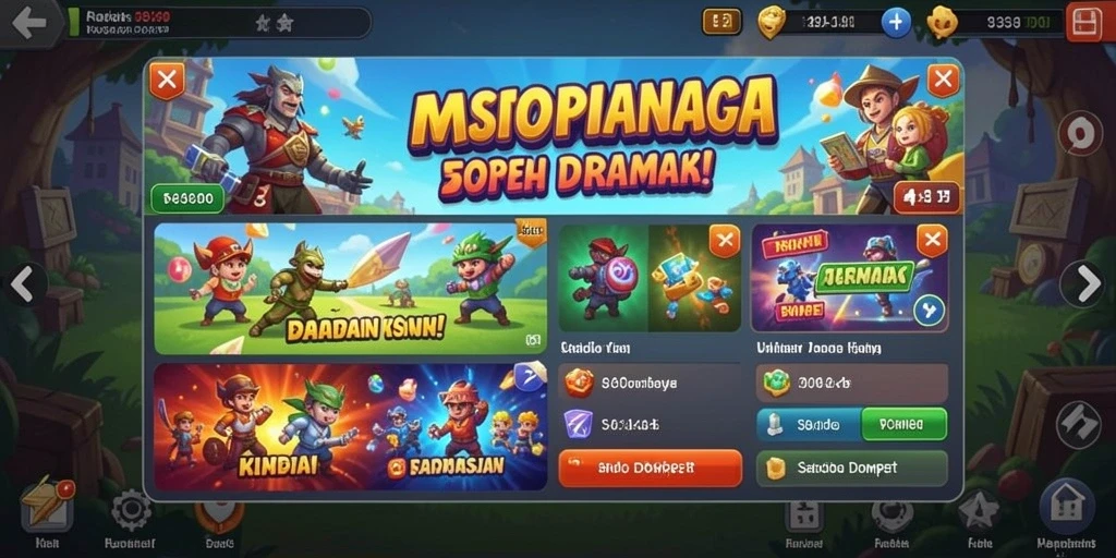 Sistem hadiah yang menggugah semangat bermain.